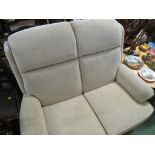 PARKER KNOLL TWO-SEATER SOFA IN CREAM UPHOLSTERY