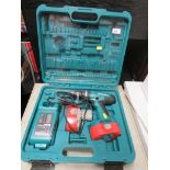 MAKITA CORDLESS DRILL IN CASE WITH CHARGER **postage and packing not available for this lot**