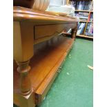 YOUNGER FURNITURE MAHOGANY VENEER COFFEE TABLE WITH TWO DRAWERS TO BASE