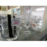 DRINKING GLASSES AND SUNDAE DISHES (ONE SHELF)