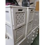 TWO WHITE PAINTED TWO DRAWER BEDSIDES