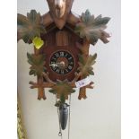 Black forest style wooden cuckoo clock (a/f)