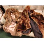 TWO VINTAGE FAUX FUR LADIES JACKETS