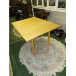 BEECH VENEER RECTANGULAR DINING TABLE WITH A FOLDING TOP