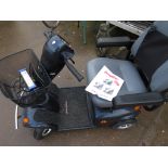 A MAYFAIR FREERIDER FOUR-WHEEL MOBILITY SCOOTER WITH CHARGER, USERS MANUAL, COVER AND KEY