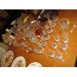 STEMMED DRINKING GLASSES, TANKARDS AND OTHER DECORATIVE GLASS