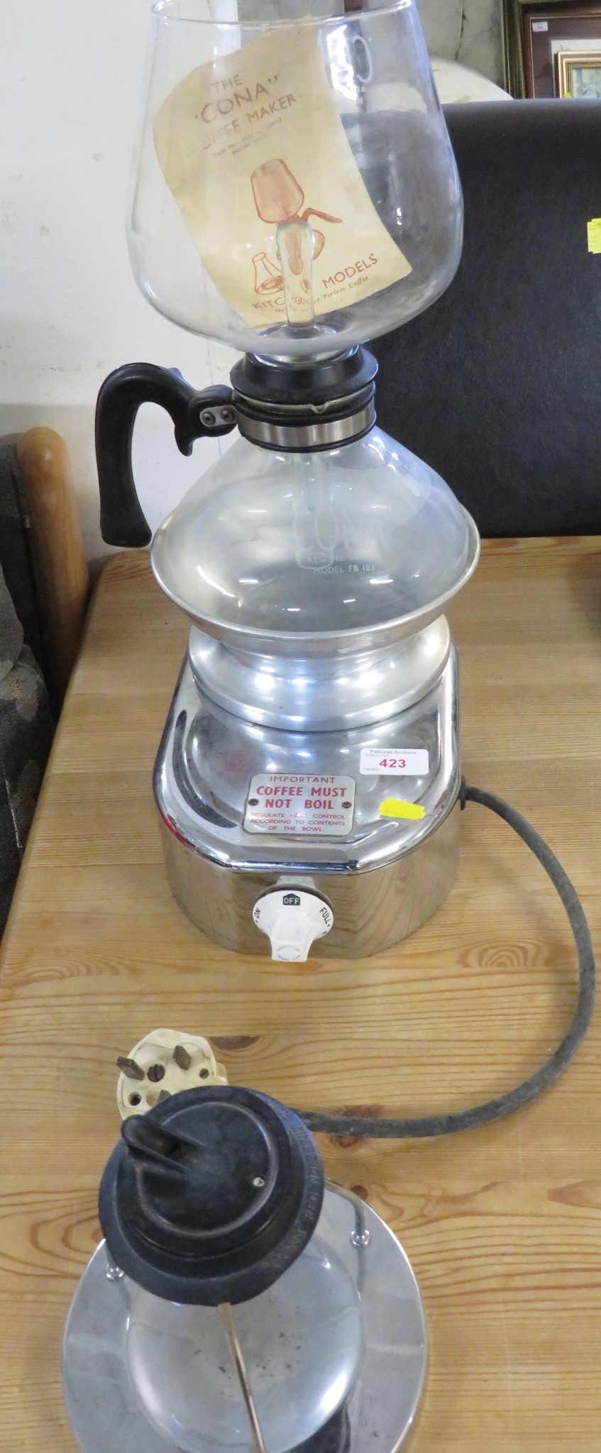 VINTAGE CONA ELECTRIC COFFEE MAKER.