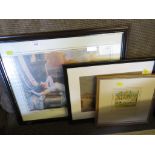 THREE FRAMED PICTURES .