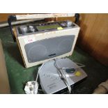 ROBERTS RD11 DAB RADIO (AF), TOGETHER WITH A ROBERTS RADIO TIME ALARM CLOCK