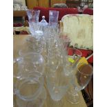 DRINKING GLASSES, VASES AND OTHER GLASSWARE.