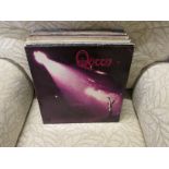 SELECTION OF VINYL LP ALBUMS INCLUDING TITLES BY QUEEN, DIRE STRAITS, THE MOODY BLUES, THE POLICE,