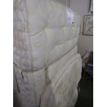 SLEEP MASTERS 5' DOUBLE STORAGE DIVAN BED AND MATTRESS WITH HEADBOARD. (AF)