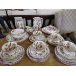 CERAMIC ART COMPANY LIMITED CROWN POTTERY OLD CHELSEA PATTERN TEAWARE INCLUDING CUPS, SAUCERS,