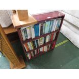 MAHOGANY EFFECT OPEN BOOK CASE.