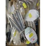 A PART SUITE OF GEORG JENSEN STERLING DENMARK CUTLERY - ELEVEN FORKS (19 OZT); FIVE SOUP SPOONS (8.5