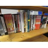 SMALL SELECTION OF DVDS, BOOKS.