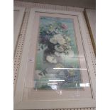 PAIR OF FRAMED AND GLAZED STILL LIFE PRINTS OF FLOWERS.