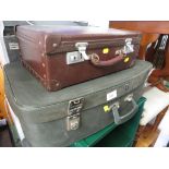 TWO VINTAGE TRAVEL CASES.