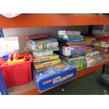 LARGE SELECTION OF TOYS, PUZZLES AND GAMES INCLUDING MARBLE RUN, INDOOR BOWLS, KER PLUNK AND SUPER