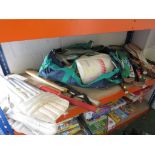 CRICKET BATS, CRICKET PADS, TENNIS RACKETS, BADMINTON RACKETS AND OTHER SPORTING ITEMS.