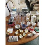 CHINA GLASS AND OTHER HOME WARE INCLUDING CUPS, MUGS, EGG CUPS ETC.