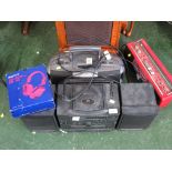 SAMSUNG PORTABLE RADIO CASSETTE/ CD PLAYER AND AIWA PORTABLE CASSETTE PLAYER AND SONY PORTABLE