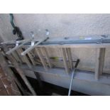 ALUMINIUM TWO PART EXTENDING LADDERS AND LADDER STAY