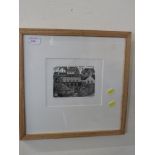 FRAMED AND GLAZED ENGRAVING TITLED PICTURESQUE SIDMOUTH .