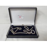 925 SILVER ROPE NECKLACE (1.4 OZT), IN CASE.