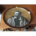 VILLEROY & BOCH LARGE CERAMIC DISPLAY PLATE DEPICTING HEAD AND SHOULDERS PORTRAIT (POSSIBLY