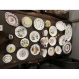 MINTON HADDON HALL PIN DISH AND OTHER DECORATIVE CHINA , DISHES AND TRINKET BOXES.