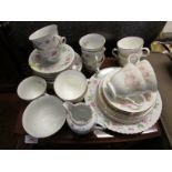 BAVARIAN AND OTHER FOLIATE PATTERNED MIXED TEA WARE