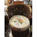 WICKER CONSERVATORY TUB CHAIR (SEAT CUSHION FOR ILLUSTRATION PURPOSES ONLY)