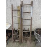 A DISPLAY STAND FROM VINTAGE SCAFFOLDING COMPONENTS