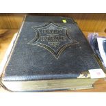 A LARGE LEATHER BOUND FAMILY BIBLE.