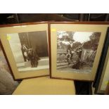 SELECTION OF FRAMED AND GLAZED BLACK AND WHITE PHOTOGRAPHS INCLUDING FAMILY PORTRAITS , TOGETHER