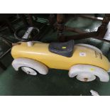 VINTAGE STYLE CHILDREN'S RIDE ON CAR. (AF - SOLD AS DECORATIVE ITEM ONLY)