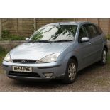 FORD FOCUS GHIA 5 DOOR HATCHBACK, WF54 PWE, REGISTERED 22 11 2004, PETROL, 1596CC, MANUAL, BLUE,