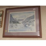 FRAMED AND GLAZED LIMITED EDITION WINTER LANDSCAPE AFTER MARILYN KINSELLA