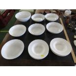 SELECTION OF DENBY WHITE BOWLS , ROYAL DOULTON WHITE BOWLS.