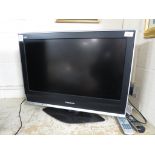 PANASONIC VIERA 26 INCH TELEVISION WITH TWO MATCHED REMOTES. (AF)