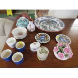 SMALL SELECTION OF DECORATIVE CHINA INCLUDING MINTON, ORIENTAL TEA BOWL, ETC