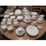 SELECTION OF WHITE CHINA TEA AND DINNER WARE INCLUDING MINTON. (AF)