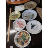 DECORATIVE CHINA PLATES, DISHES AND PIE DISH.