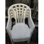 FOUR PLASTIC GARDEN CHAIRS