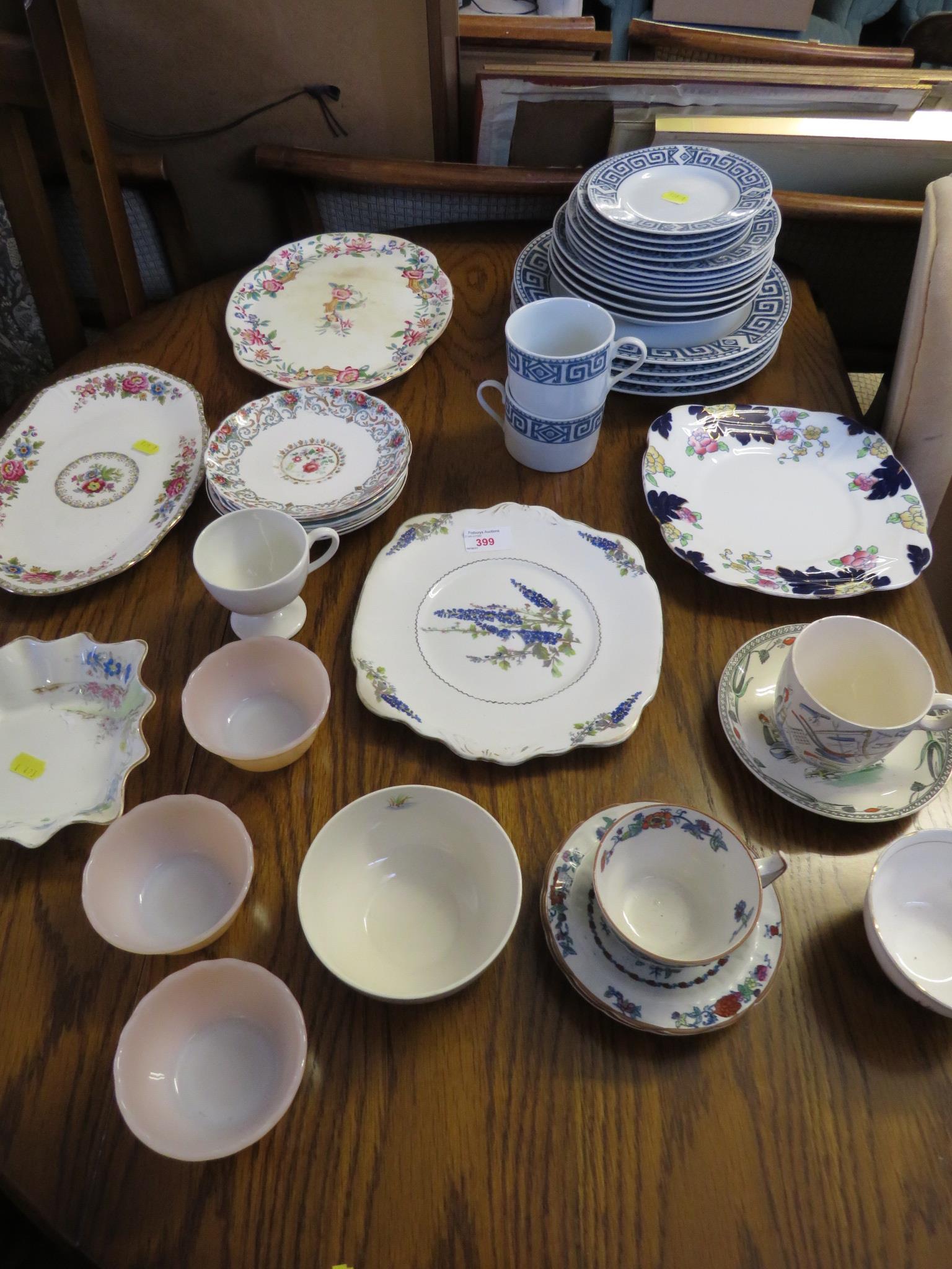 SELECTION OF EVERYDAY AND DECORATIVE CHINA ITEMS INCLUDING GOD SPEED THE PLOUGH CUP AND SAUCER,