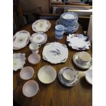 SELECTION OF EVERYDAY AND DECORATIVE CHINA ITEMS INCLUDING GOD SPEED THE PLOUGH CUP AND SAUCER,