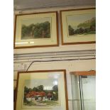 THREE FRAMED AND GLAZED LANDSCAPE WATERCOLOURS SIGNED A. HOLLAND.