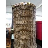 WICKER LAUNDRY BASKET.