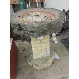 COMPOSITE STONE TWO PART BIRD BATH